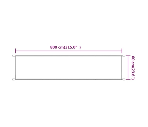 vidaXL vertikāla markīze, zila, 60x800 cm, Oksfordas audums