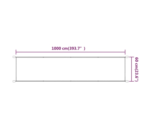 vidaXL vertikāla markīze, zila, 60x1000 cm, Oksfordas audums