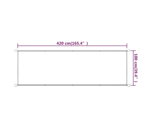 vidaXL vertikāla markīze, zila, 100x420 cm, Oksfordas audums