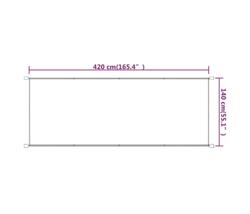 vidaXL vertikāla markīze, zila, 140x420 cm, Oksfordas audums