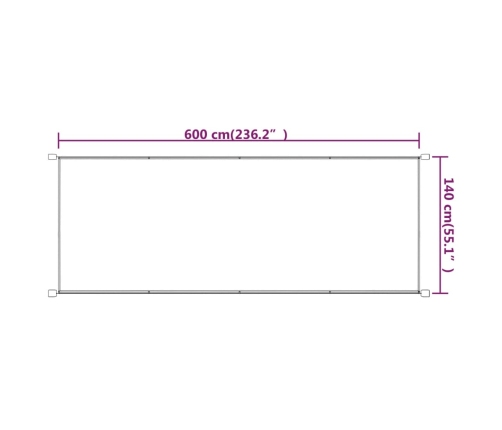 vidaXL vertikāla markīze, zila, 140x600 cm, Oksfordas audums