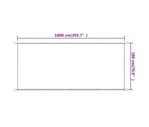 vidaXL vertikāla markīze, zila, 180x1000 cm, Oksfordas audums