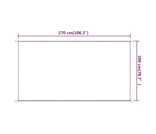 vidaXL vertikāla markīze, zila, 200x270 cm, Oksfordas audums