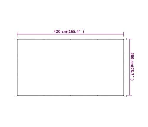 vidaXL vertikāla markīze, zila, 200x420 cm, Oksfordas audums