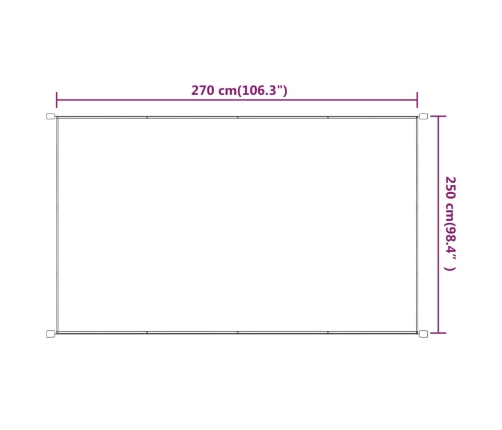 vidaXL vertikāla markīze, zila, 250x270 cm, Oksfordas audums
