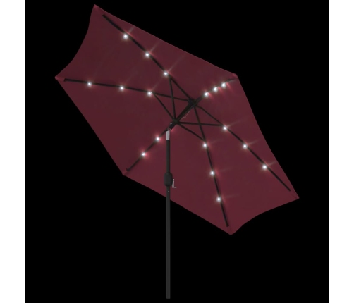 Dārza Saulessargs Ar Led Gaismiņām Un Tērauda Kātu, 300 Cm Vidaxl