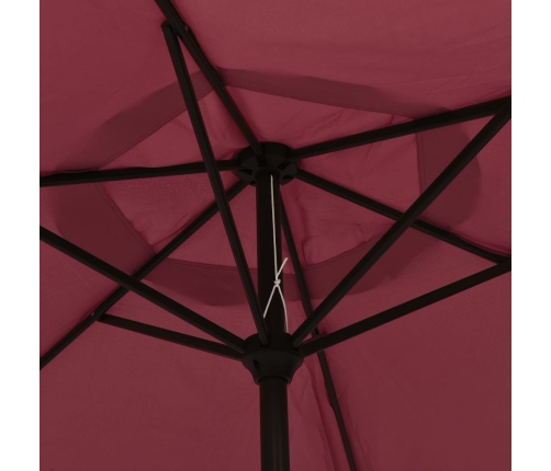 Dārza Saulessargs Ar Led Gaismiņām Un Tērauda Kātu, 300 Cm Vidaxl