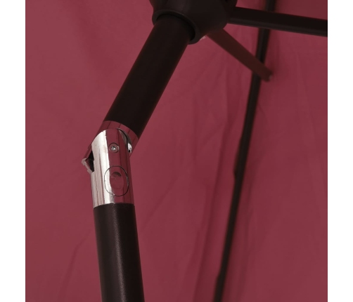 Dārza Saulessargs Ar Led Gaismiņām Un Tērauda Kātu, 300 Cm Vidaxl