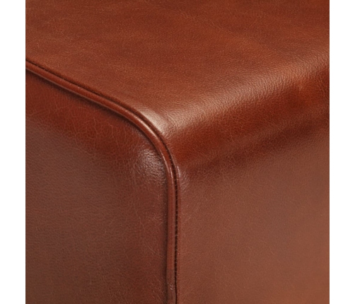 vidaXL vingrošanas buks, 58 cm, brūna dabīgā āda, mango masīvkoks