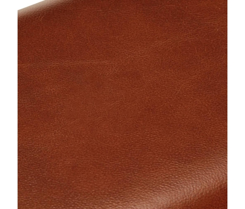 vidaXL vingrošanas buks, 58 cm, brūna dabīgā āda, mango masīvkoks