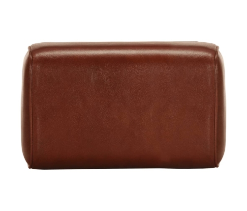 vidaXL vingrošanas buks, 38 cm, brūna dabīgā āda, mango masīvkoks