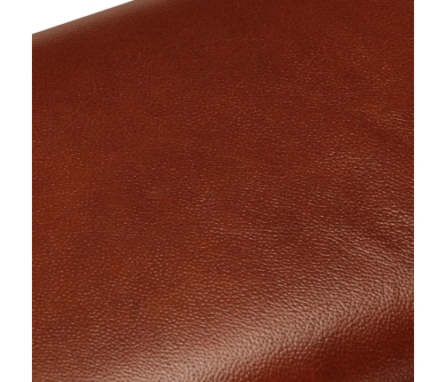 vidaXL vingrošanas buks, 38 cm, brūna dabīgā āda, mango masīvkoks