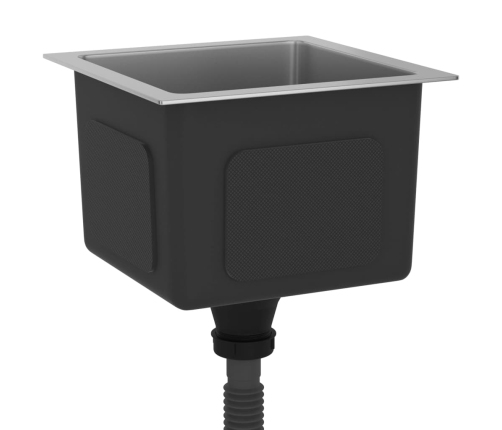 vidaXL virtuves izlietne, nerūsējošs tērauds