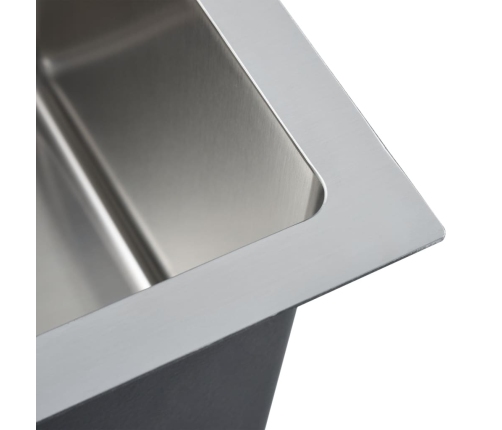 vidaXL virtuves izlietne, nerūsējošs tērauds