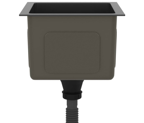 vidaXL virtuves izlietne, nerūsējošs tērauds, melna