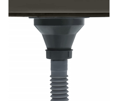 vidaXL virtuves izlietne, nerūsējošs tērauds, melna