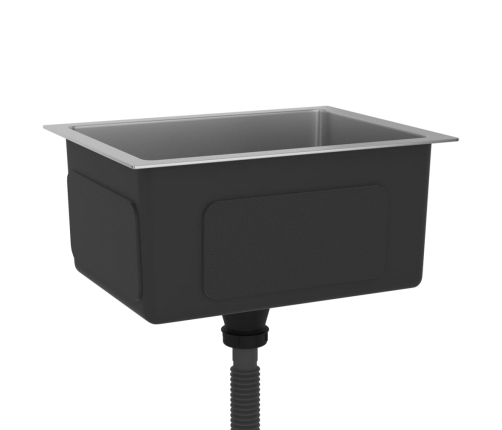 vidaXL virtuves izlietne, nerūsējošs tērauds