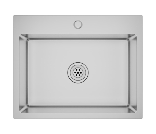 vidaXL virtuves izlietne, nerūsējošs tērauds