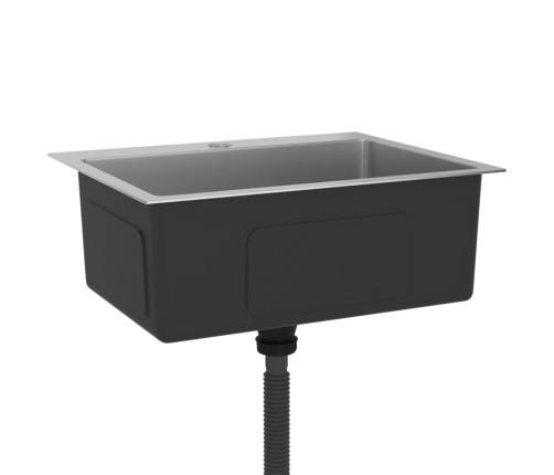 vidaXL virtuves izlietne, nerūsējošs tērauds