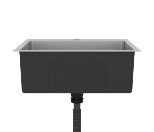 vidaXL virtuves izlietne, nerūsējošs tērauds