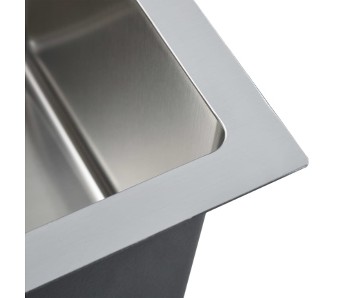 vidaXL virtuves izlietne, nerūsējošs tērauds