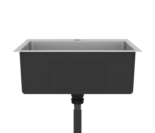 vidaXL virtuves izlietne, nerūsējošs tērauds