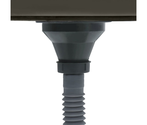 vidaXL virtuves izlietne, nerūsējošs tērauds, melna