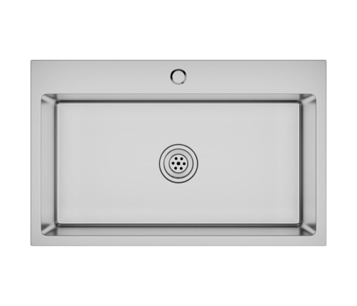 vidaXL virtuves izlietne, nerūsējošs tērauds