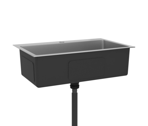 vidaXL virtuves izlietne, nerūsējošs tērauds