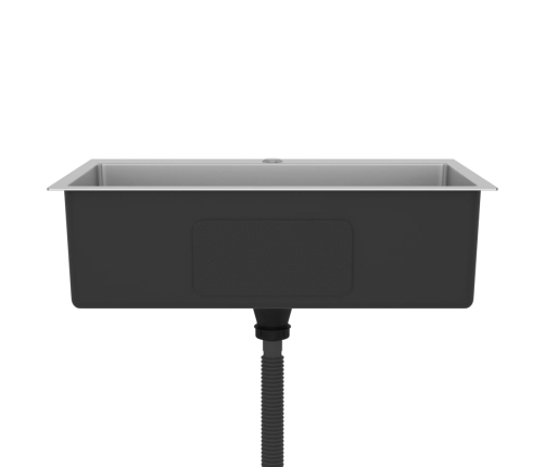 vidaXL virtuves izlietne, nerūsējošs tērauds