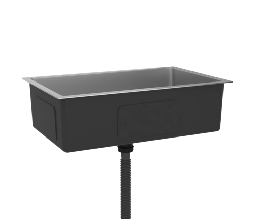 vidaXL virtuves izlietne, nerūsējošs tērauds