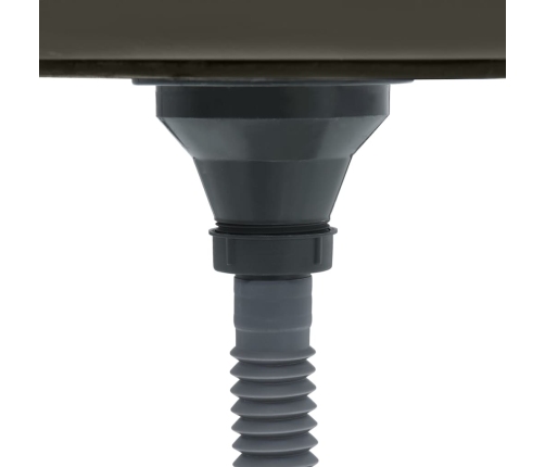 vidaXL virtuves izlietne, nerūsējošs tērauds, melna