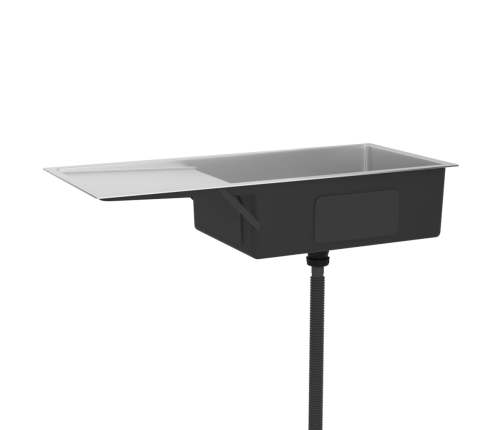 vidaXL virtuves izlietne, nerūsējošs tērauds