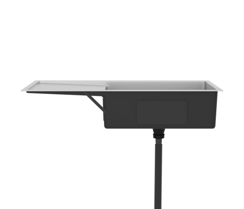 vidaXL virtuves izlietne, nerūsējošs tērauds