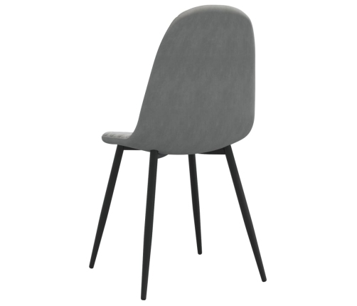 vidaXL virtuves krēsli, 2 gab., gaiši pelēks samts