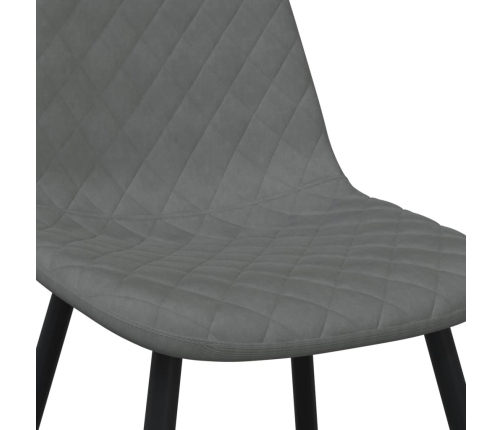 vidaXL virtuves krēsli, 2 gab., gaiši pelēks samts