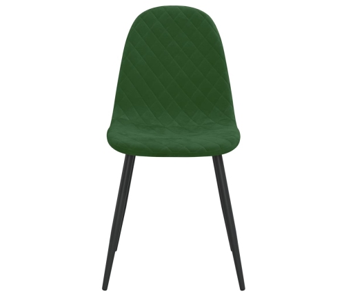 vidaXL virtuves krēsli, 2 gab., tumši zaļš samts