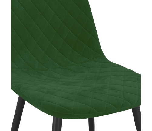 vidaXL virtuves krēsli, 2 gab., tumši zaļš samts