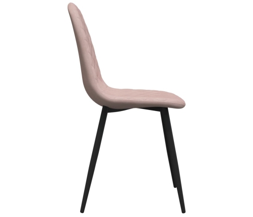 vidaXL virtuves krēsli, 2 gab., rozā samts