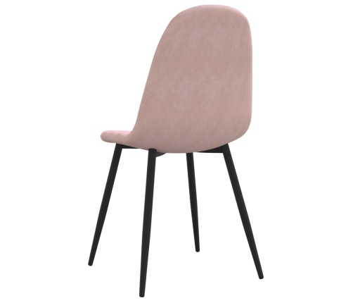 vidaXL virtuves krēsli, 2 gab., rozā samts