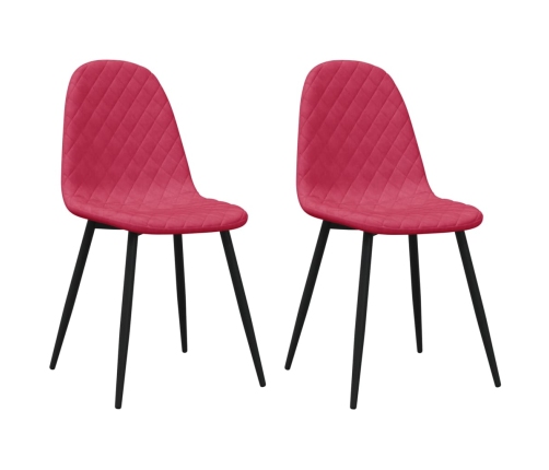 vidaXL virtuves krēsli, 2 gab., vīnsarkans samts