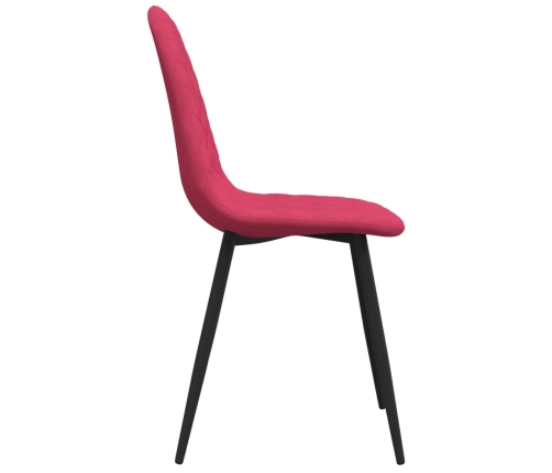 vidaXL virtuves krēsli, 2 gab., vīnsarkans samts