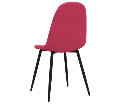 vidaXL virtuves krēsli, 2 gab., vīnsarkans samts