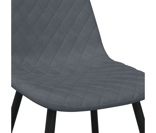 vidaXL virtuves krēsli, 4 gab., tumši pelēks samts