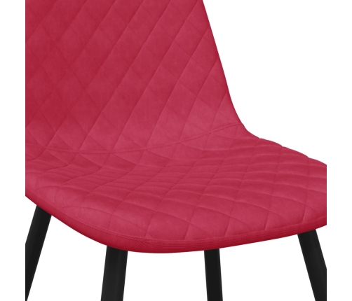 Virtuves Krēsli, 4 Gab., Vīnsarkans Samts Vidaxl