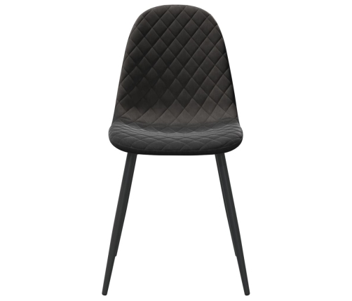 vidaXL virtuves krēsli, 4 gab., melns samts