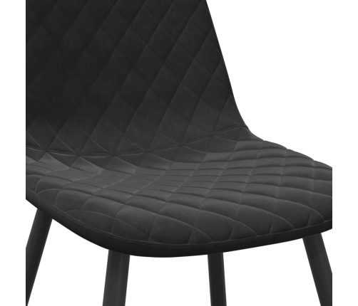 vidaXL virtuves krēsli, 4 gab., melns samts