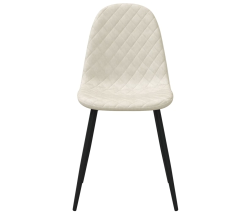 vidaXL virtuves krēsli, 4 gab., krēmbalts samts