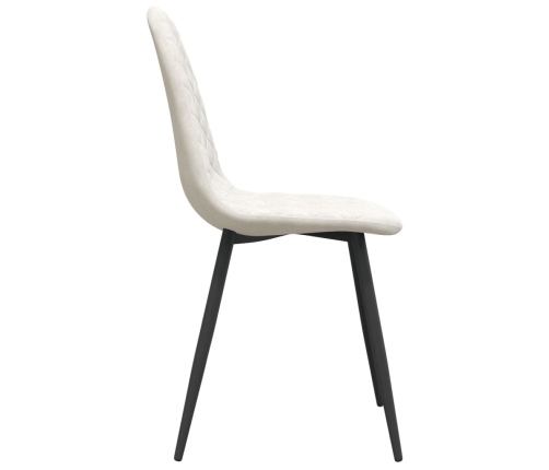 vidaXL virtuves krēsli, 4 gab., krēmbalts samts