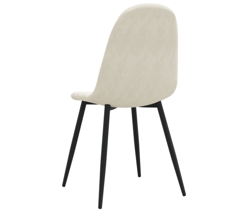 vidaXL virtuves krēsli, 4 gab., krēmbalts samts